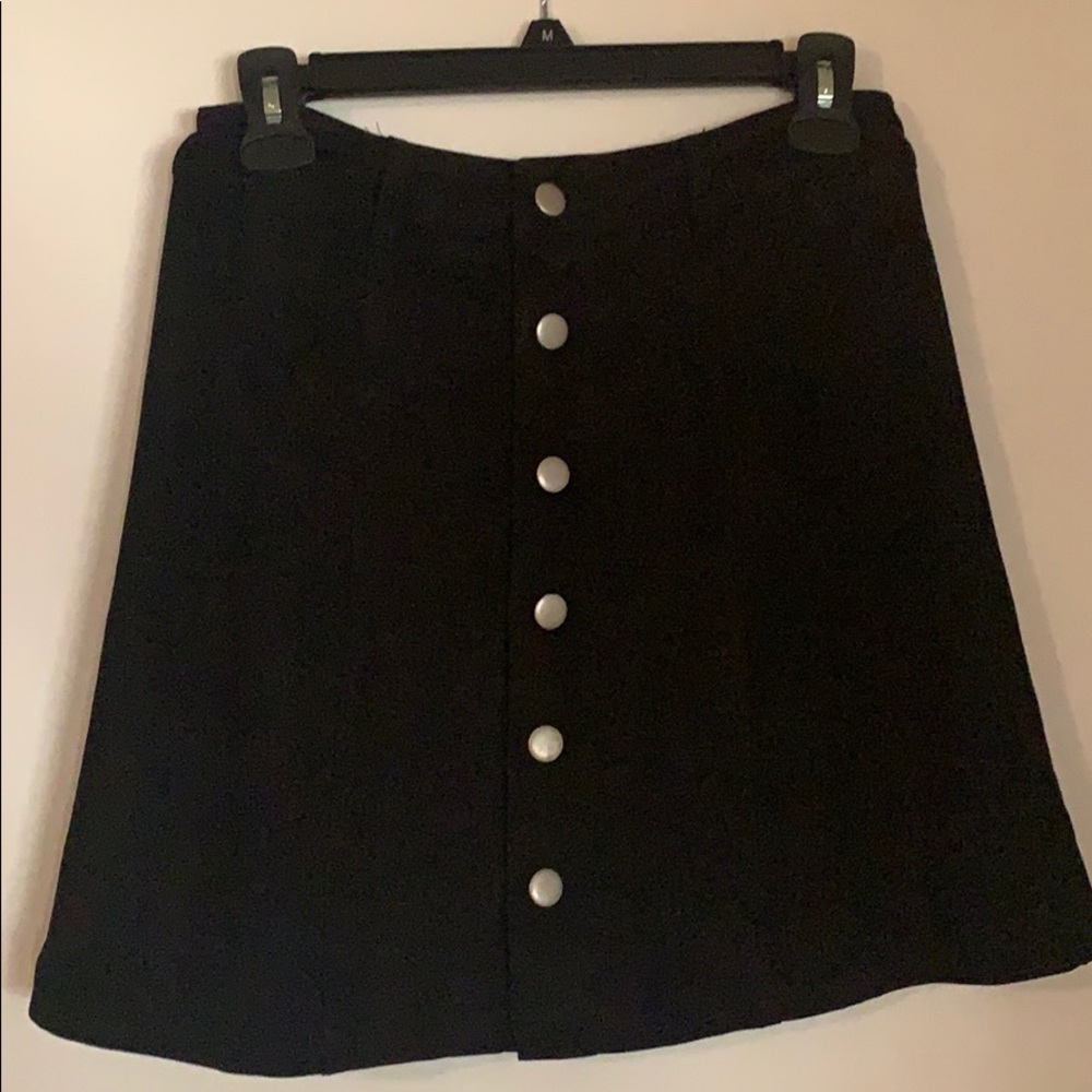 Karlie Faux Suede Button Up Skirt